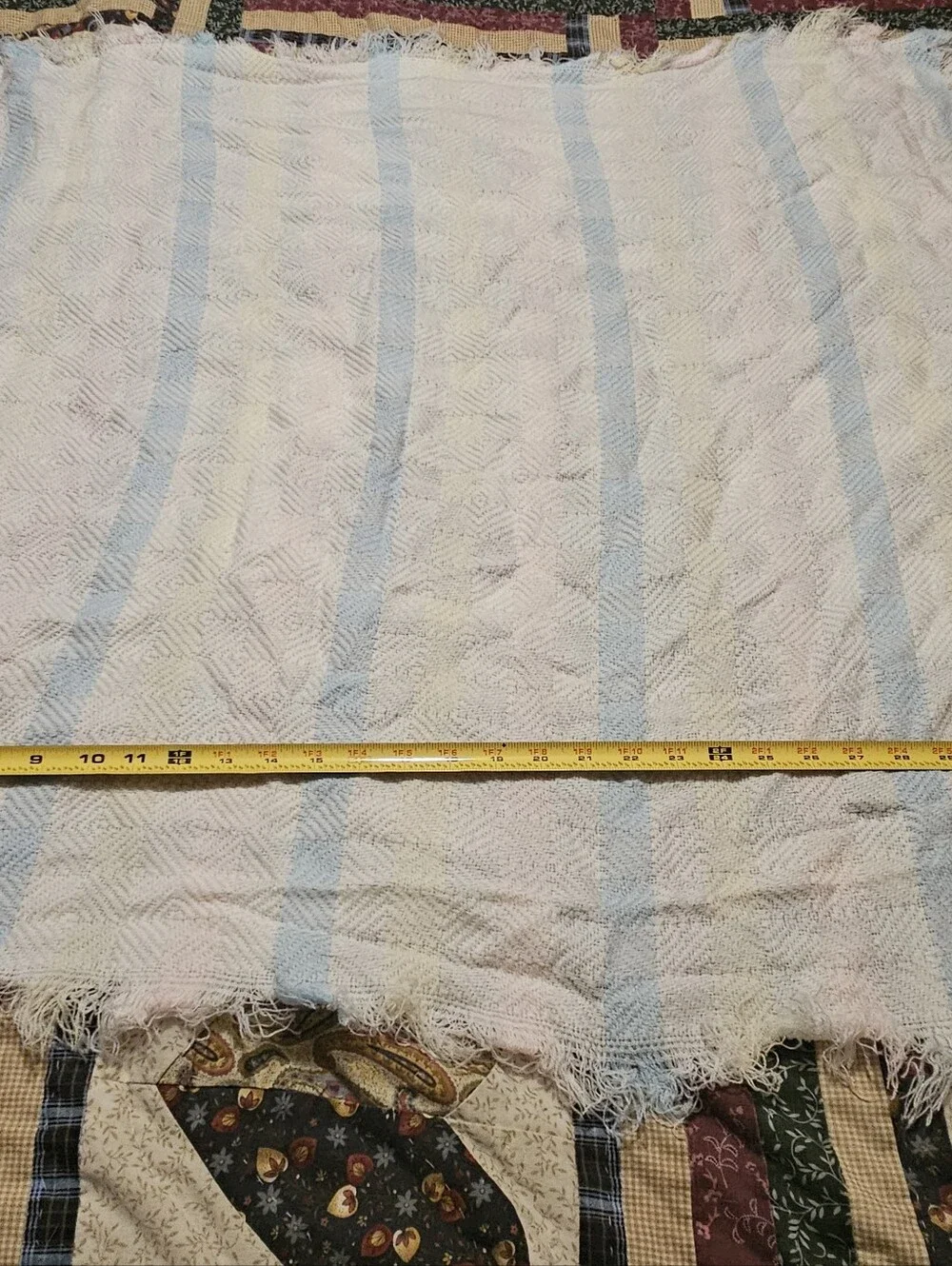 Pastel White Pink Yellow Blue Baby Blanket